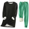 Akklian Women's Thermal Underwear Sets Cold Weather Base Layer Thick Sherpa Fleece Lined Thermals Undershirt Long Johns Sets view 1