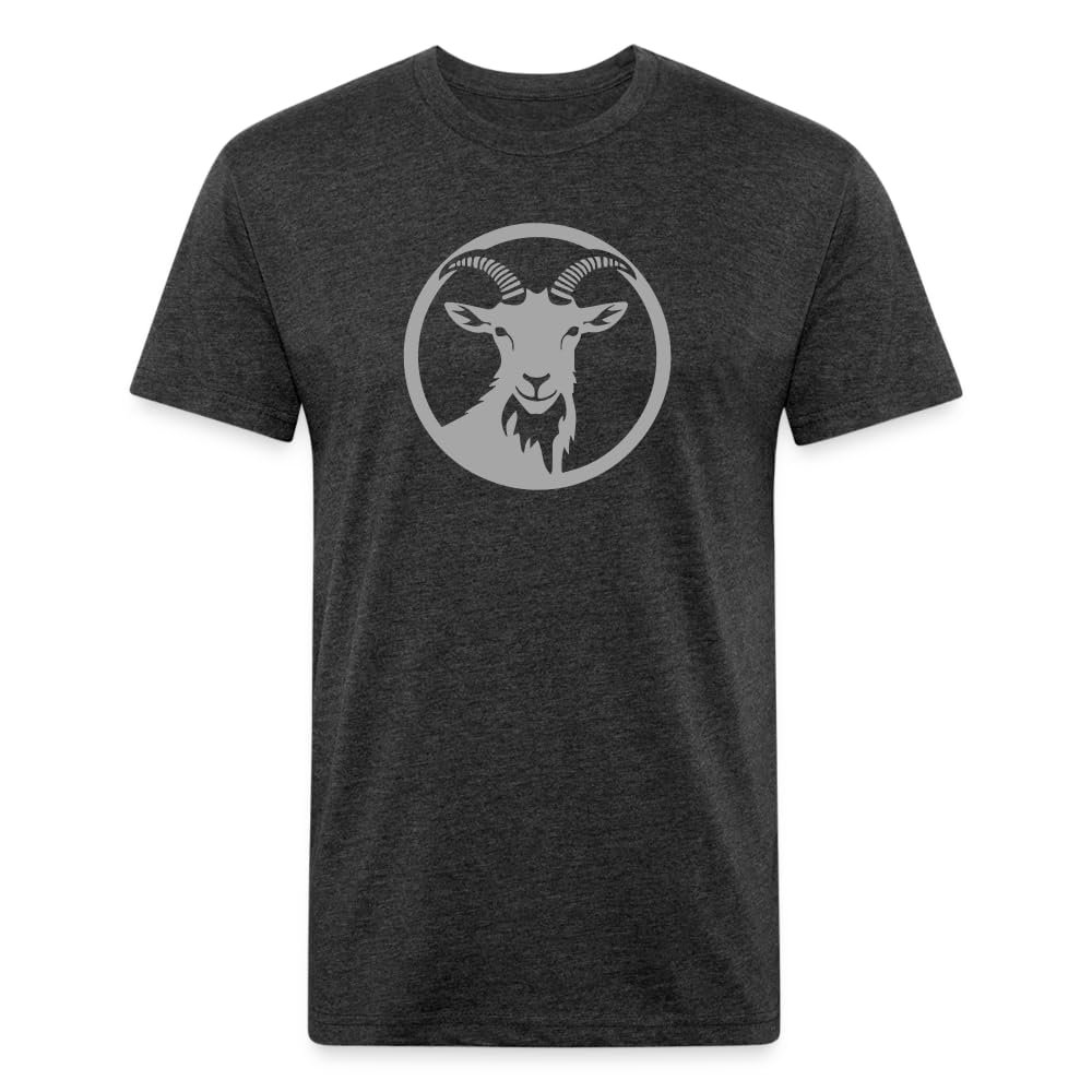 Goat Energy Hiking Shirt for Men and Women Premium Graphic Tee Mountain T-Shirt (US, Alpha, X-Large, Regular, Regular, Heather Black)
