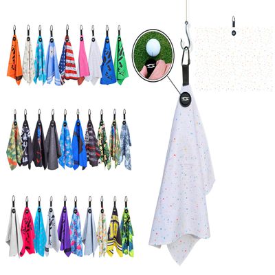 Scale Wear Design Magnetic Microfiber Waffle Golf Towel Large 16"x24" Clean Golf Club Ball Magnet Clip to Hang on Bag Cart Strong Premium Strength Ultra Absorbent Gear Vice Men (White Drip)