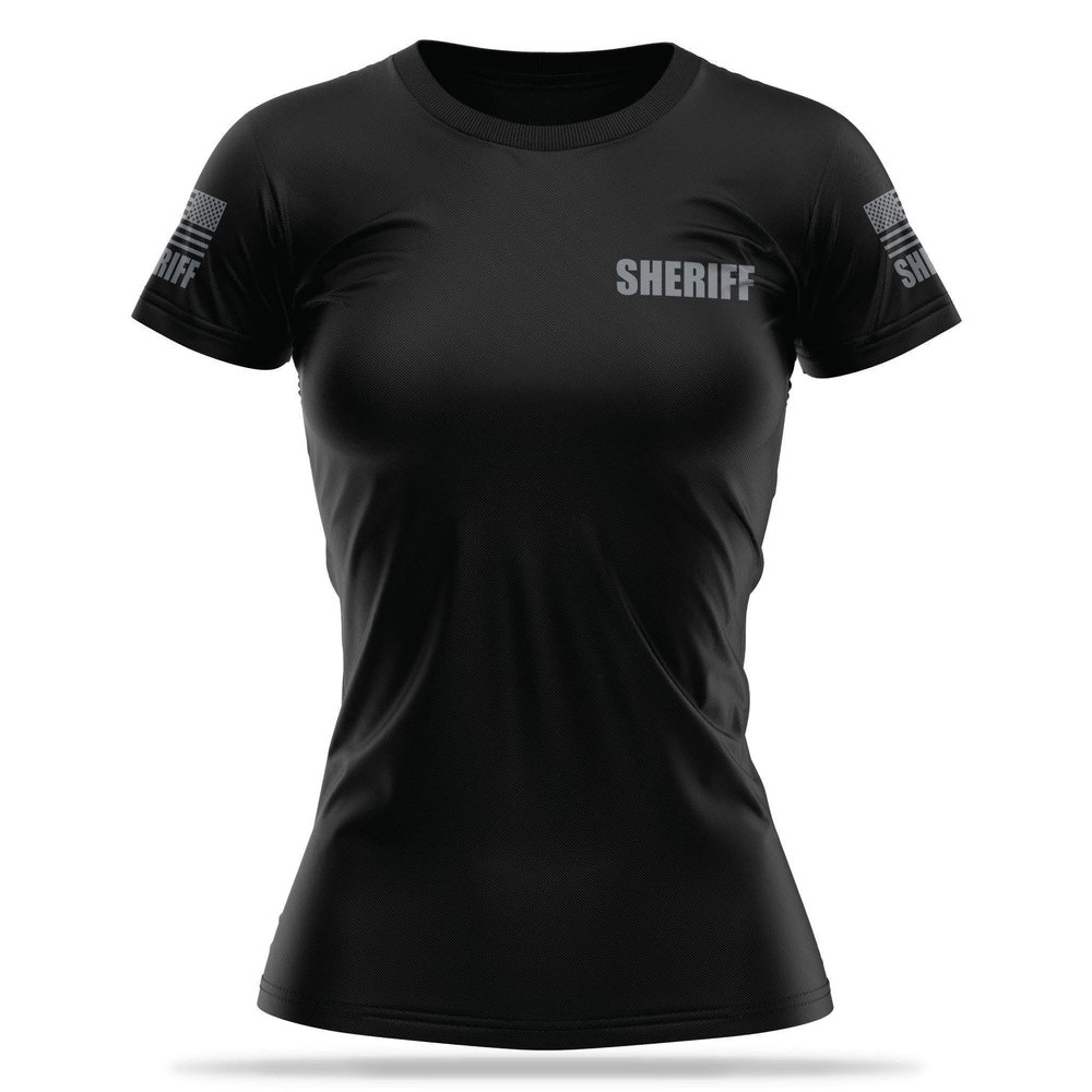 13FA Sheriff Utility Shirts for Women - USA Patriotic Lightweight Tee - Micro Polyester, Moisture-Wicking Quick-Dry Comfort.