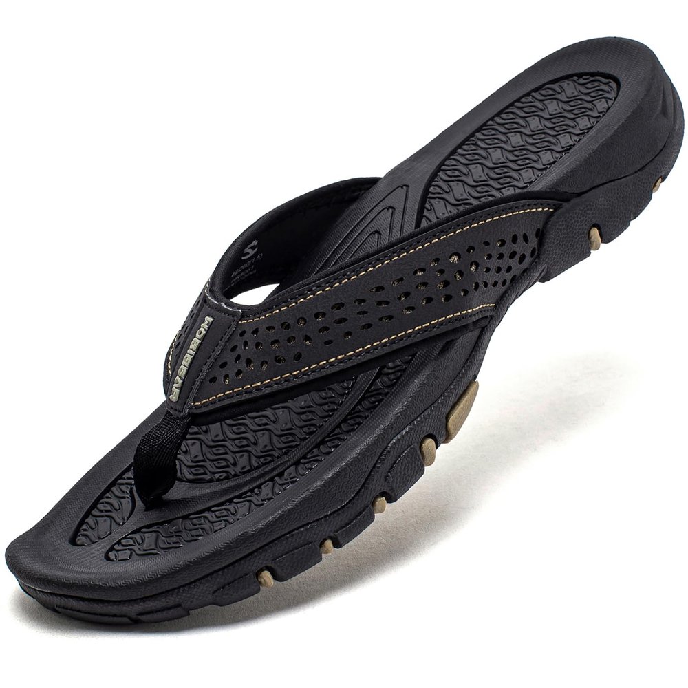 PowerTRC Men's Flip Flops Beach Sandals Indoor And Outdoor Thong Sandals Sport And Casual Wear