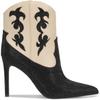 INC Womens Embellished Cowboy, Western Boots Black-Ivory 10 Medium (B,M) view 2