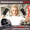 Teun Teun Glitter Weightlifting Wrist Straps for Women  Sparkle Leather Gym Straps for Deadlifts, Workout Lifting Grips with Neoprene Padded Wrist Support (Black) view 2