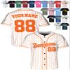 Custom Stripe Baseball Jerseys - Personalized Pinstripe Softball Shirts for Men, Women, Boys, and Girls - Customized Team Uniforms for Sports Fans, Teams, Events, Gifts - Add Your Name, Number, Logo view 1