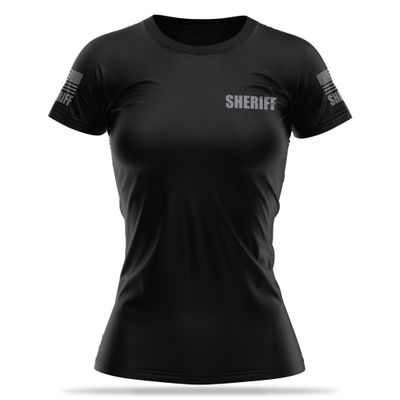 13FA Sheriff Utility Shirts for Women - USA Patriotic Lightweight Tee - Micro Polyester, Moisture-Wicking Quick-Dry Comfort.