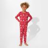 Bellabu Bear Two-Piece Pajama Set for Boys & Girls, Matching Family Pajamas, Rayon from Bamboo 7/8Y (Polar Isle Red, 7/8Y) view 3