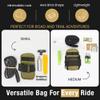 Lumiere & Co. Ultra Small Bike Saddle Bag  0.2L | 5" x 3" x 1" | Sleek Minimalist Design, Secure Hook & Loop Strap | Green Mini view 3