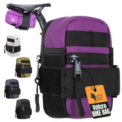 Lumiere & Co. Road Bike Saddle Bag, Bike Bag, Mountain Bike Saddle Bag, Small Bike Seat Bags, Bike Under Seat Bag, Bicycle accessories, Bike Bags, Bike Seat Bag, Purple Mini