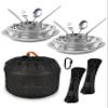 Mess Kit for 2 Person - Camping Kitchen and Utensil Set, Picnic Dish Set, Stainless Steel Dinnerware With Plate, Bowl, Cup for Backpacking view 1