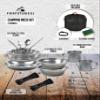 Mess Kit for 2 Person - Camping Kitchen and Utensil Set, Picnic Dish Set, Stainless Steel Dinnerware With Plate, Bowl, Cup for Backpacking view 2