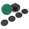 Alasum Replacement Air Hockey Pucks and Paddles Compatible with Standard Air Hockey Tables Includes Black Felt Covers Black Pucks Indoor Game Fun view 1