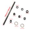 LinJianTing 1 PCS Bike Axle 190mm/7.48 "Bike Multi-Speed Rear Hub Axle 3/8" Dark Grey 26 TPI Wheel Conical Lock Nut Kit view 3