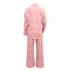 uhnmki Women's Lapel Long Sleeve Casual Suit, Casual Suit, Women's 2 Piece Casual Suits (XXXXXL) Pink view 3