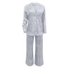 uhnmki Women's Lapel Long Sleeve Casual Suit, Casual Suit, Women's 2 Piece Casual Suits (Grey, XXXL) view 2