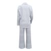 uhnmki Women's Lapel Long Sleeve Casual Suit, Casual Suit, Women's 2 Piece Casual Suits (Grey, XXXL) view 3