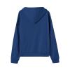 HUEAHDOU Zip Up Sweaters for Women,Women Zip Up Hoodie Long Sleeve Oversized Sweatshirts Y2K Jacket Pockets Patchwork Design Drawstring Hooded Jackets3X-Large,Blues view 4