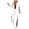 uhnmki Women's Lapel Long Sleeve Casual Suit, Casual Suit, Women's 2 Piece Casual Suits (White, XXXXL) view 1