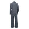 uhnmki Women's Lapel Long Sleeve Casual Suit, Casual Suit, Women's 2 Piece Casual (Dark Gray, XXXL) view 3