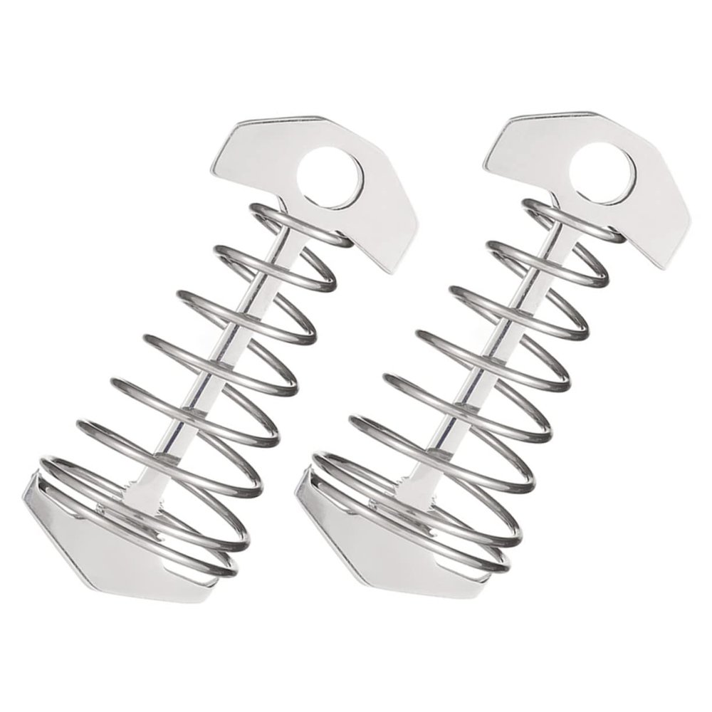 Anneome 2pcs Tents Accessories Fish Bone Ground Nail Stainless Steel Wind Rope Buckle Tent Pegs Lightweight Camping