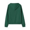 HUEAHDOU Fleece Jacket Women,Women Zip Up Hoodie Long Sleeve Oversized Sweatshirts Y2K Jacket Pockets Patchwork Design Drawstring Hooded JacketsXx-Large,Greens view 4