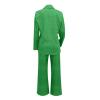 uhnmki Women's Lapel Long Sleeve Casual Suit, Casual Suit, Women's 2 Piece Casual Suits (Green, XXL) view 3