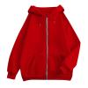 Gray Sweatshirt Women,Women Zip Up Hoodie Long Sleeve Oversized Sweatshirts Y2K Jacket Pockets Patchwork Design Drawstring Hooded JacketsX-Large,Reds view 3