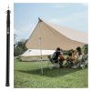 MZZKFC Portable Awning Poles with Round Silicone Non-Slip Feet Cover, Aluminum Telescoping Tarp Poles Adjustable, Outdoor Lightweight Tent Poles Rustproof(Black) view 1