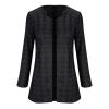 3/4 Sleeve Cardigan for Women Lightweight Lace Crochet Kimono Cardigan Sweater Thin Open Front Cover Ups Shru_g Top(Black, XL) view 2