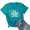 25 Years Later Meme Shirt for Birthdays or Anniversaries, Funny Unisex Crewneck Graphic T-Shirt, Men's or Women's Cotton Tee Dark Heather view 2