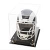 Acrylic Display Case for Full Size Football Helmet, Premium Football Display Case with Clear Back, Black Base & Gold Risers Protects Sports Memorabilia & Collectibles,Dimension 14.5"L x 11"W x 12"H view 1