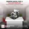 Acrylic Display Case for Full Size Football Helmet, Premium Football Display Case with Clear Back, Black Base & Gold Risers Protects Sports Memorabilia & Collectibles,Dimension 14.5"L x 11"W x 12"H view 2