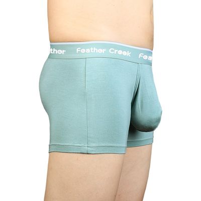 Cerahome Mens Pouch Trunks Separate Big Enhance Underwear Briefs Comfy Mid-Rise Pouch Bikini Brief Boxer Briefs (US, Alpha, XX-Large, Regular, Regular, A(Green))