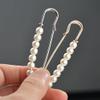 11 Pcs Pearl Brooch Pins, Sweater Shawl Clips Rhinestones Brooches for Women Clothing Dress Pants Skirt Waist Decoration Accessories with Storage Box view 2