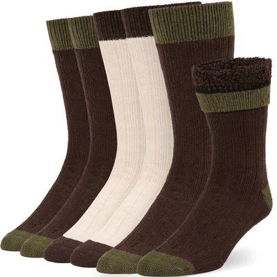 Alvada Merino Wool Hiking Socks Thermal Warm Crew Winter Boot Sock For Men Women 3 Pairs ML