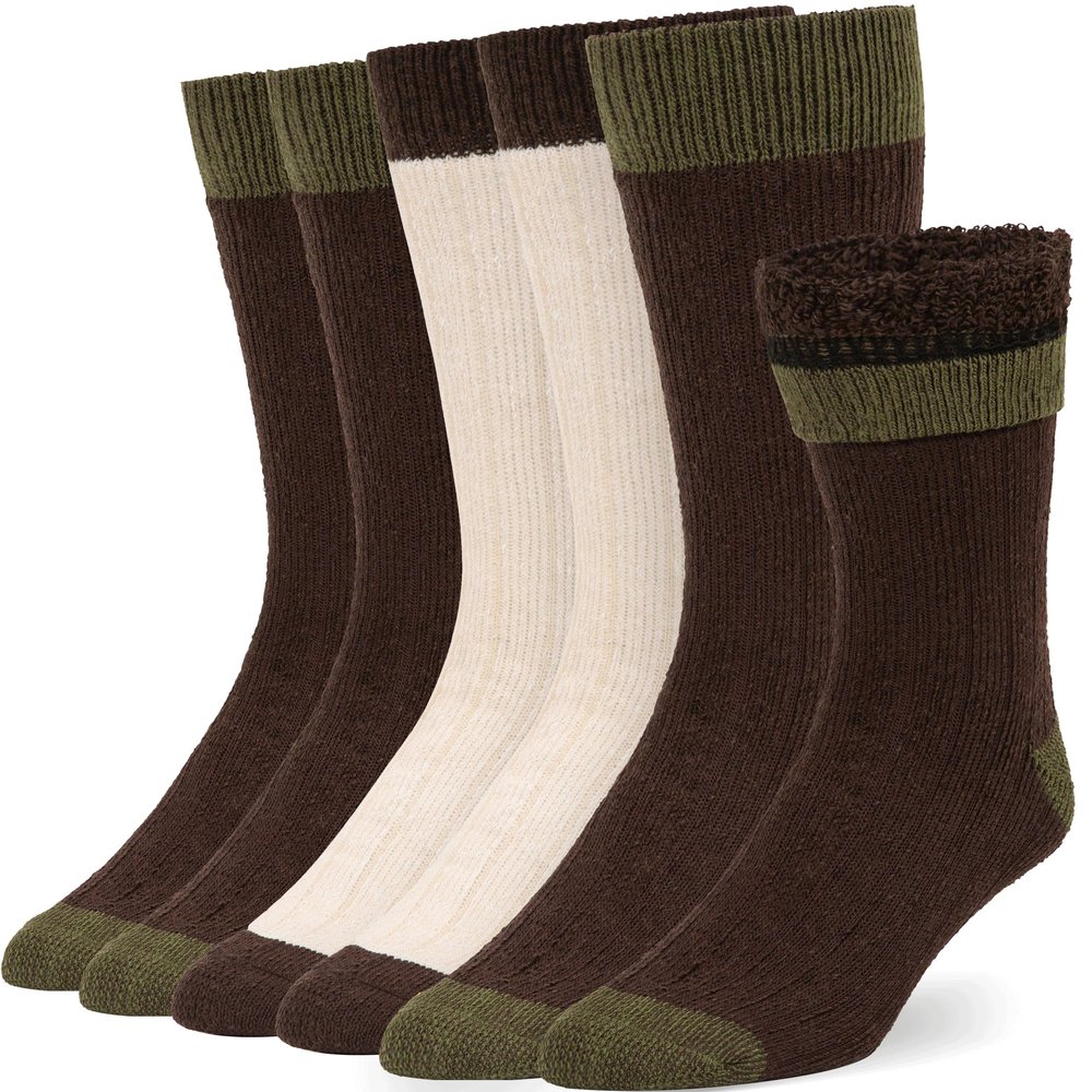 Alvada Merino Wool Hiking Socks Thermal Warm Crew Winter Boot Sock For Men Women 3 Pairs ML