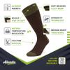 Alvada Merino Wool Hiking Socks Thermal Warm Crew Winter Boot Sock For Men Women 3 Pairs ML view 2