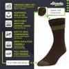 Alvada Merino Wool Hiking Socks Thermal Warm Crew Winter Boot Sock For Men Women 3 Pairs ML view 3