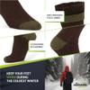 Alvada Merino Wool Hiking Socks Thermal Warm Crew Winter Boot Sock For Men Women 3 Pairs ML view 4