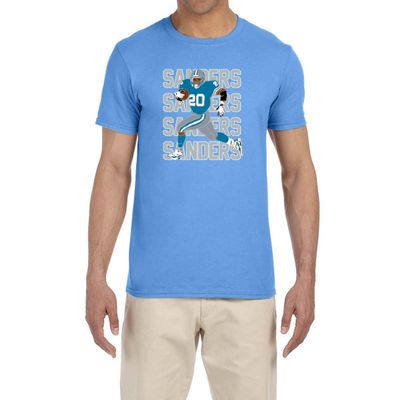 Blue Detroit Barry Sanders Text Pic T-Shirt Youth Small