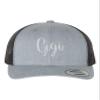 Adjustable Heather Grey/Black Structured Trucker Gigi Gift Idea Grandma Aunt Structured Trucker Cap view 1