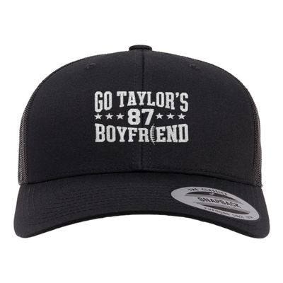Adjustable Black Structured Trucker Go Taylor's Boyfriend Structured Trucker Cap
