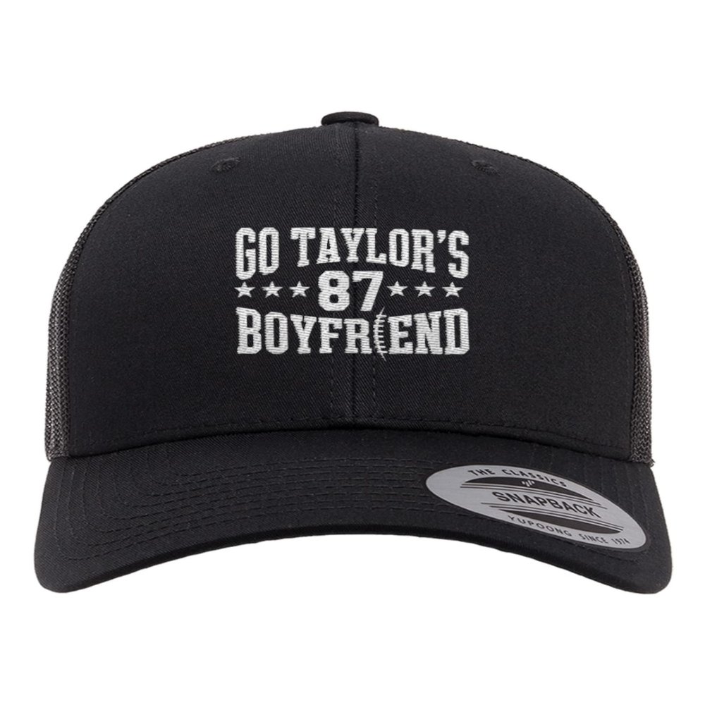 Adjustable Black Structured Trucker Go Taylor's Boyfriend Structured Trucker Cap