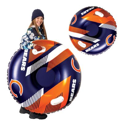 NFL Snow Tube - Officially Licensed NFL Fan Gear - Heavy Duty Inflatable Snow Sled for Winter Tubing - Ride-On Snow Tube with Handles for Kids and Adults - Chicago Bears