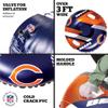 NFL Snow Tube - Officially Licensed NFL Fan Gear - Heavy Duty Inflatable Snow Sled for Winter Tubing - Ride-On Snow Tube with Handles for Kids and Adults - Chicago Bears view 3