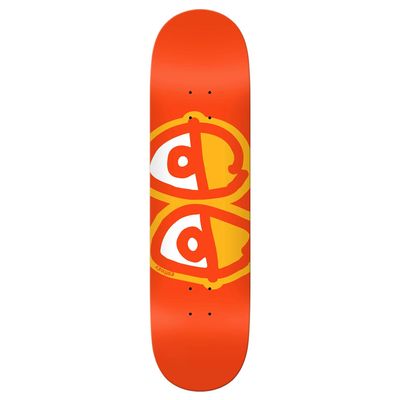 Krooked Eyes Skateboard Deck - Orange - 8.25"