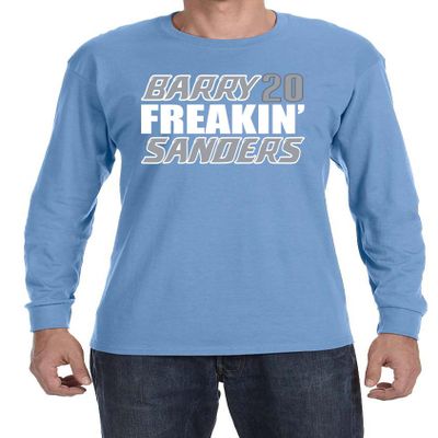Long Sleeve Blue Detroit Barry Sanders Barry Freakin Sanders T-Shirt Youth Large