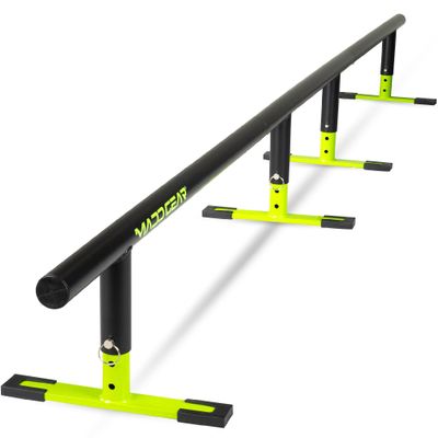 Madd Gear 99" Round Grind Rail for Scooters, Skateboards & Inline Skates Adjustable Height (Green)