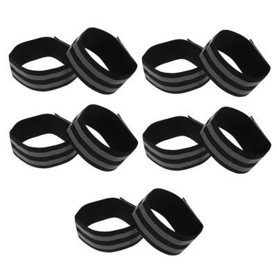 FOYTOKI 10pcs High Visibility Reflective Wristband for Running Cycling Walking Safety Night Visibility Reflective Straps for Men Women