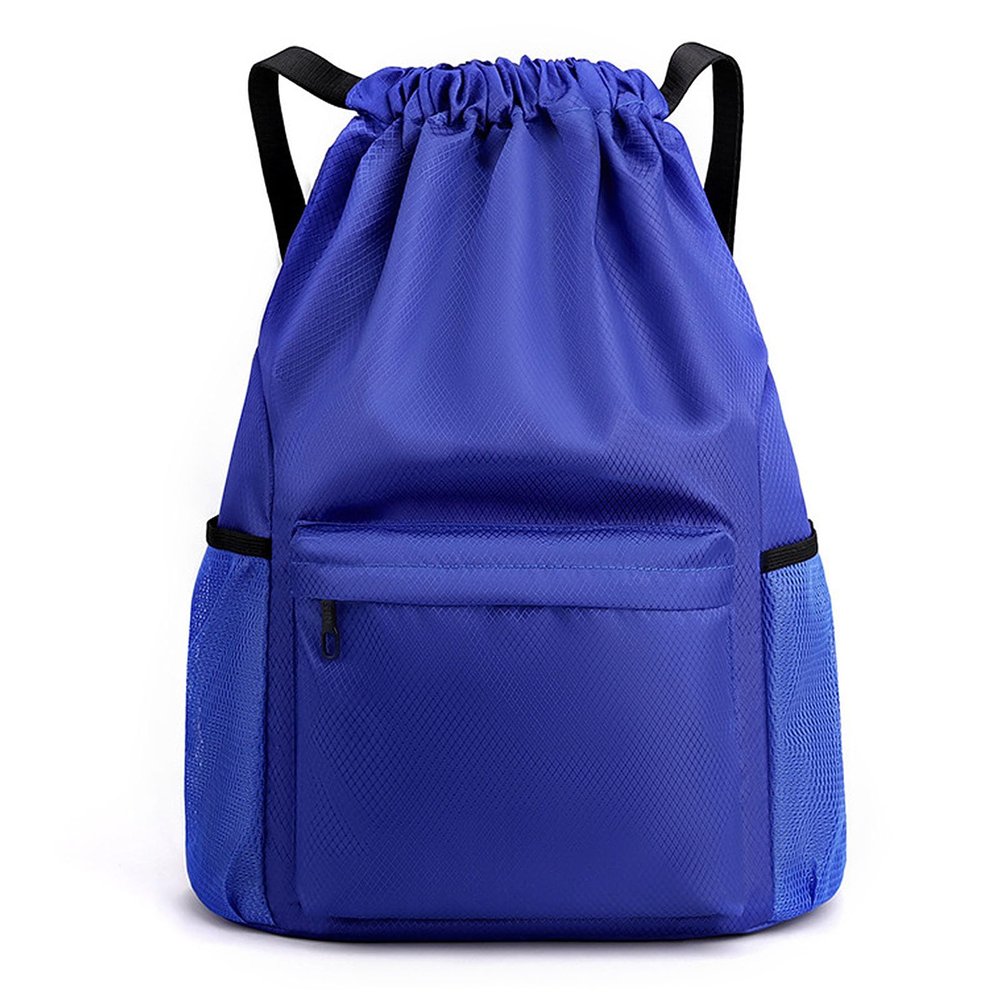 Drawstring Backpack, Large Capacity Sports Fitness Bag with Dry Wet Separation Portable for Men and Women (Blue)