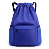 Drawstring Backpack, Large Capacity Sports Fitness Bag with Dry Wet Separation Portable for Men and Women (Blue) view 1
